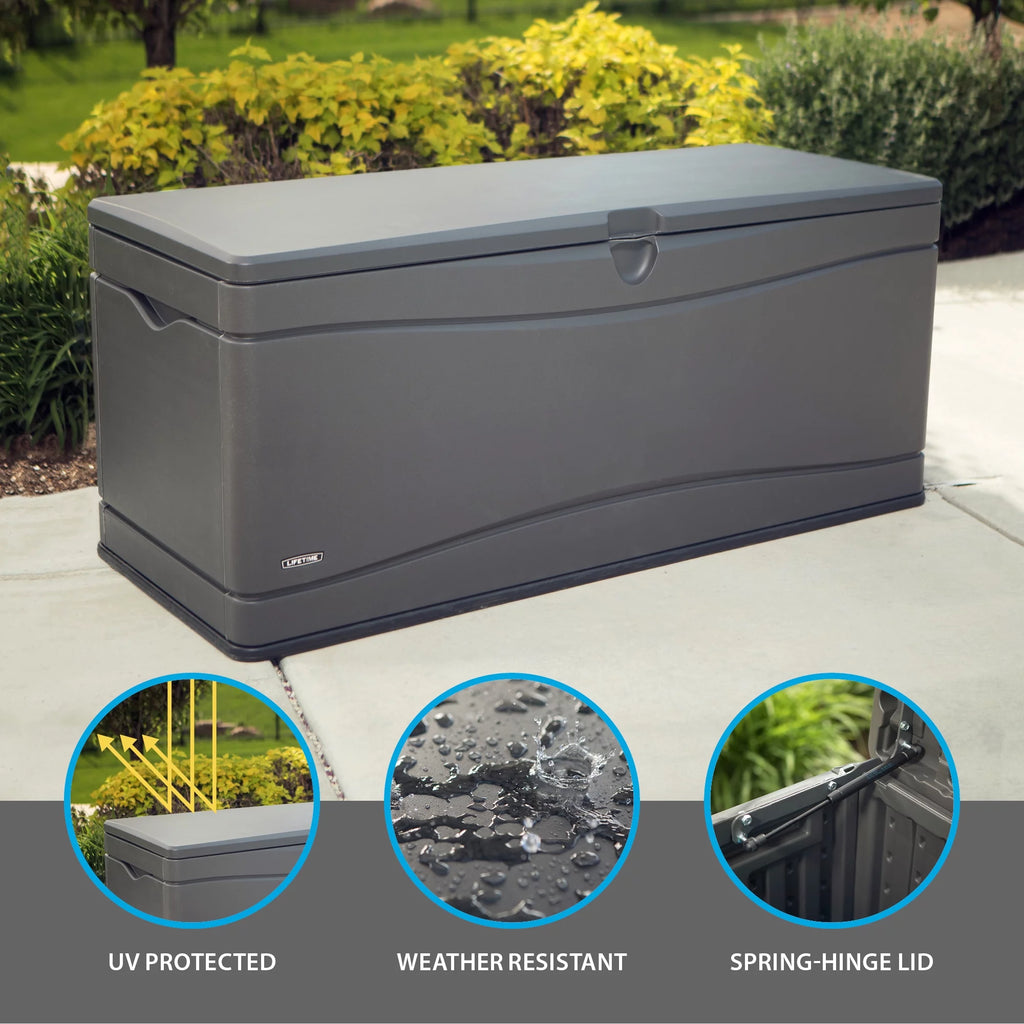 Heavy-Duty 130 Gallon Plastic Deck Box H6633
