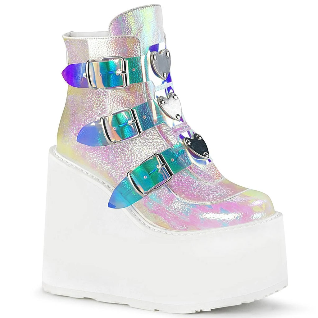 White Vegan Leather Swing-105 Shoes L524849