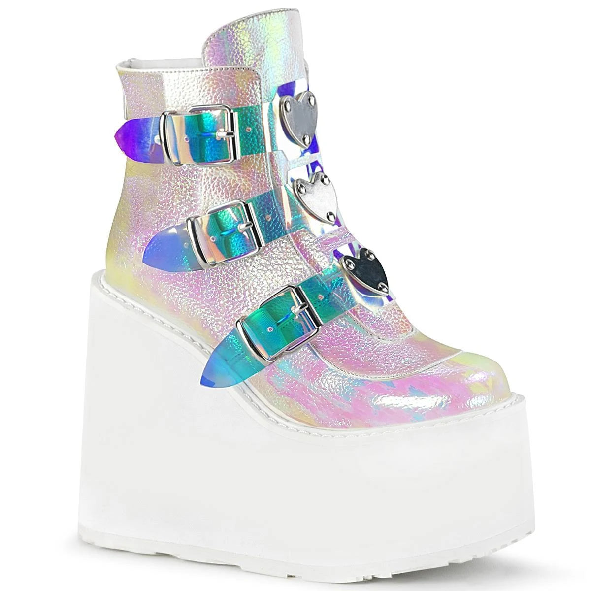 White Vegan Leather Swing-105 Shoes L524849