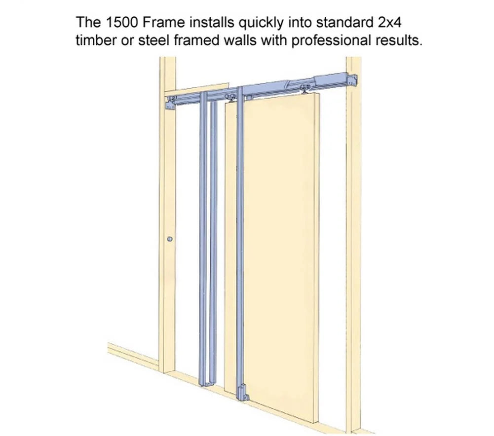 White Silk Frosted Opaque Glass Double Pocket Doors with Frames P594460
