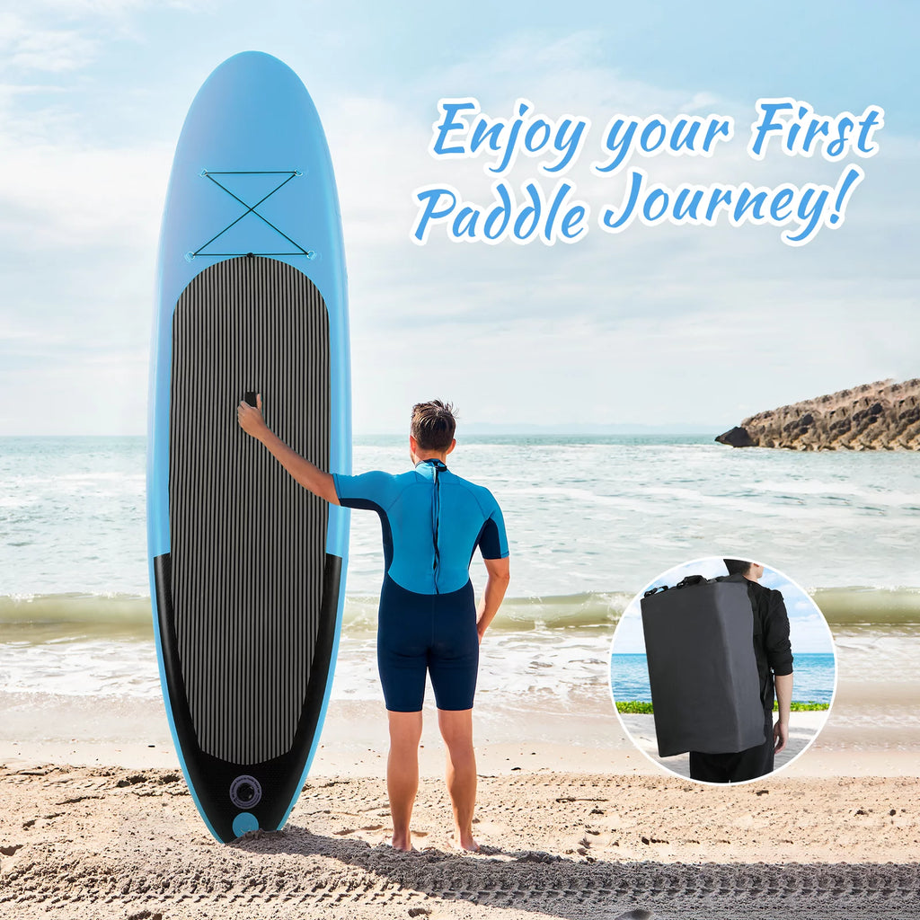 10ft Inflatable Stand up Paddle Board with Backpack, Paddle, Leash U176470