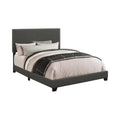 Twin Upholstered Bed with Nailhead Trim Charcoal A854