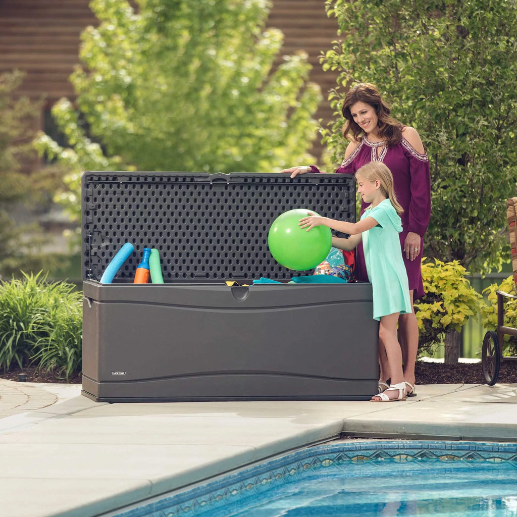 Heavy-Duty 130 Gallon Plastic Deck Box H6633