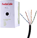 Cat6 CMR 1000ft 23AWG Solid Bare Copper UTP Bulk Ethernet Cable PVC White Y368