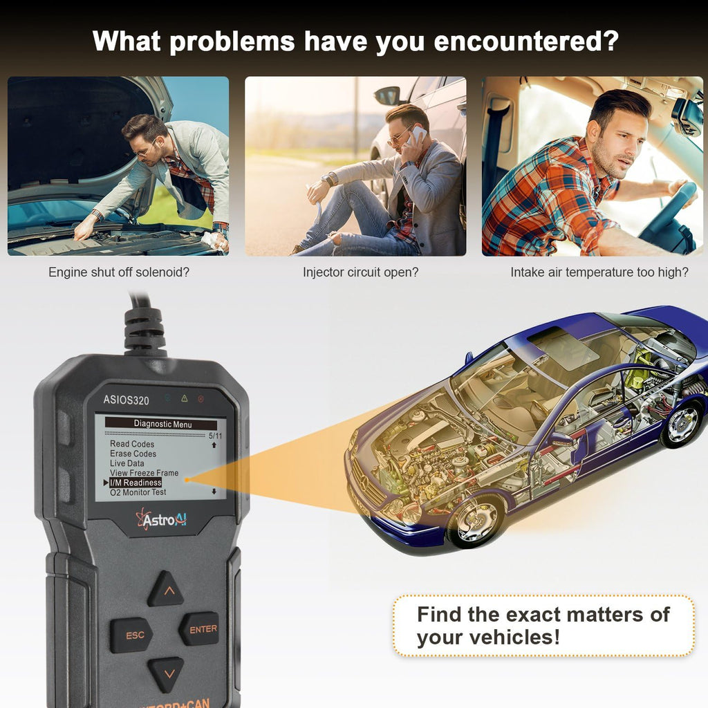 Black OBD2 Scanner Car Diagnostic Tool K973