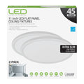 LED Flat Panel Ceiling Fixtures 12 Watts 2 Pack J8624