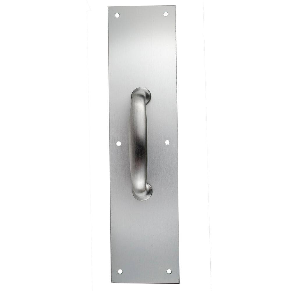 Satin Stainless Steel Pull Plate and Handle A740870