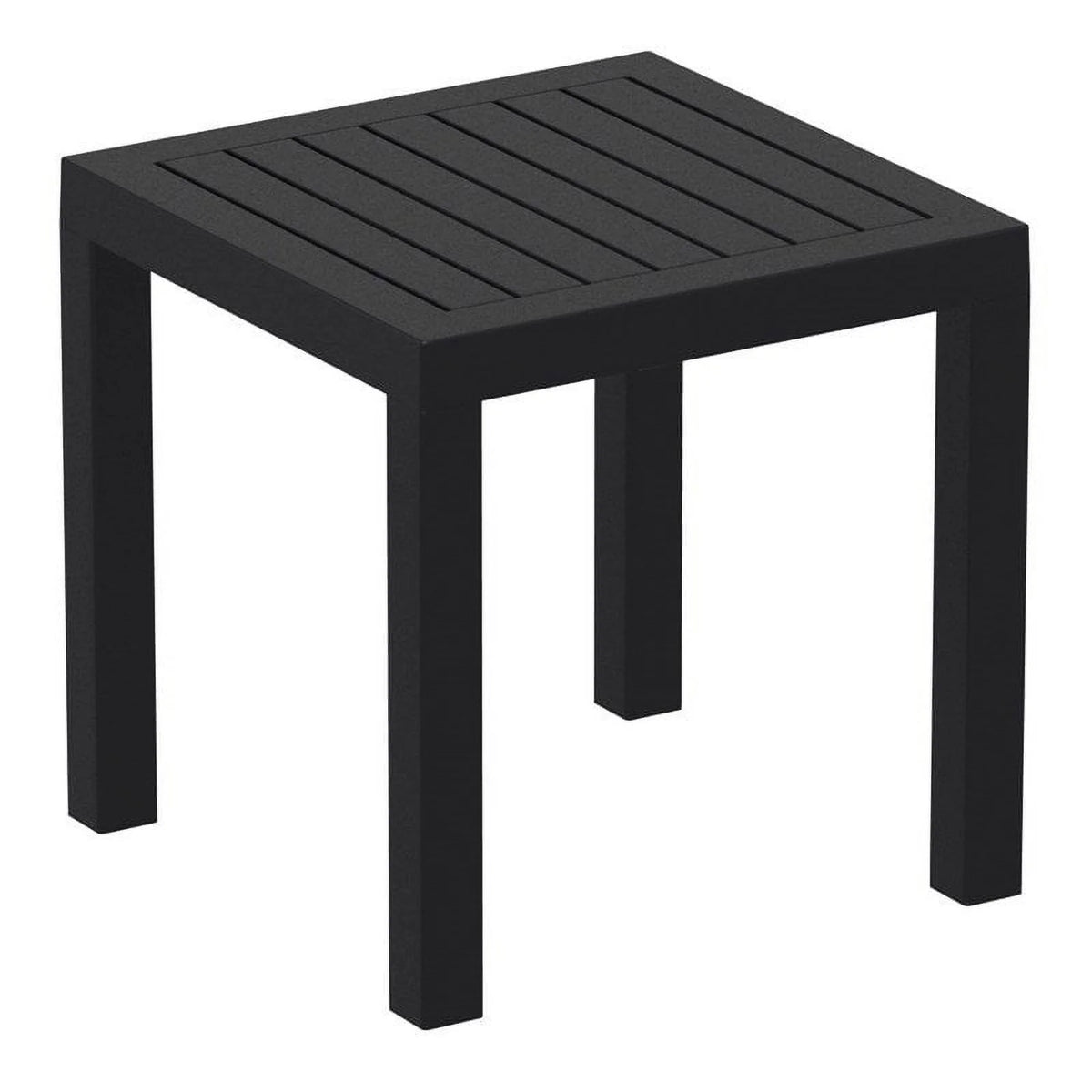 Black 2 Piece Resin Patio Side Table Set T19053