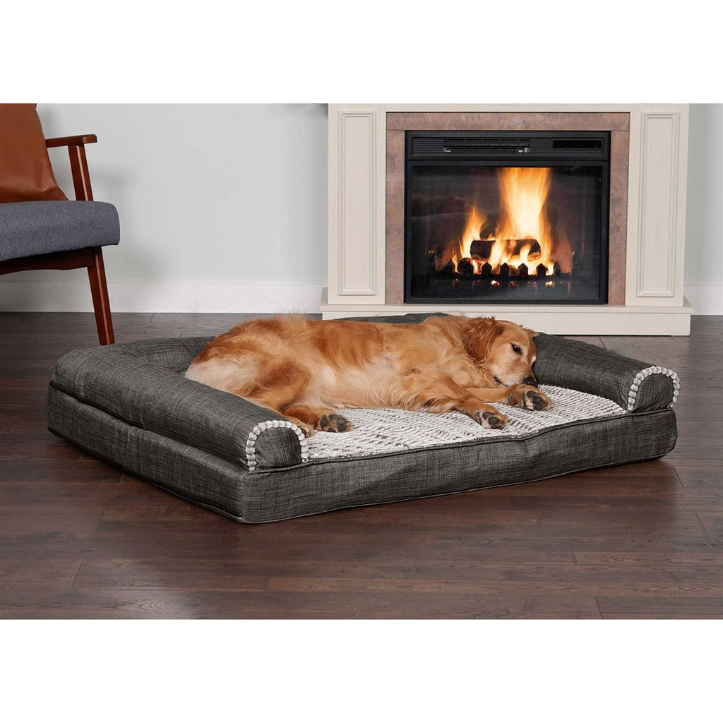 Luxe Fur & Performance Linen Sofa Bed D80704