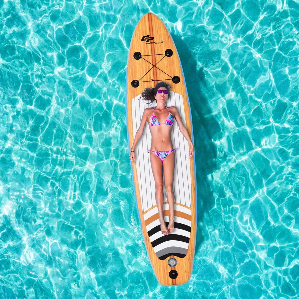 10' Inflatable Stand up Paddle Board with Bag Paddle Fin I350
