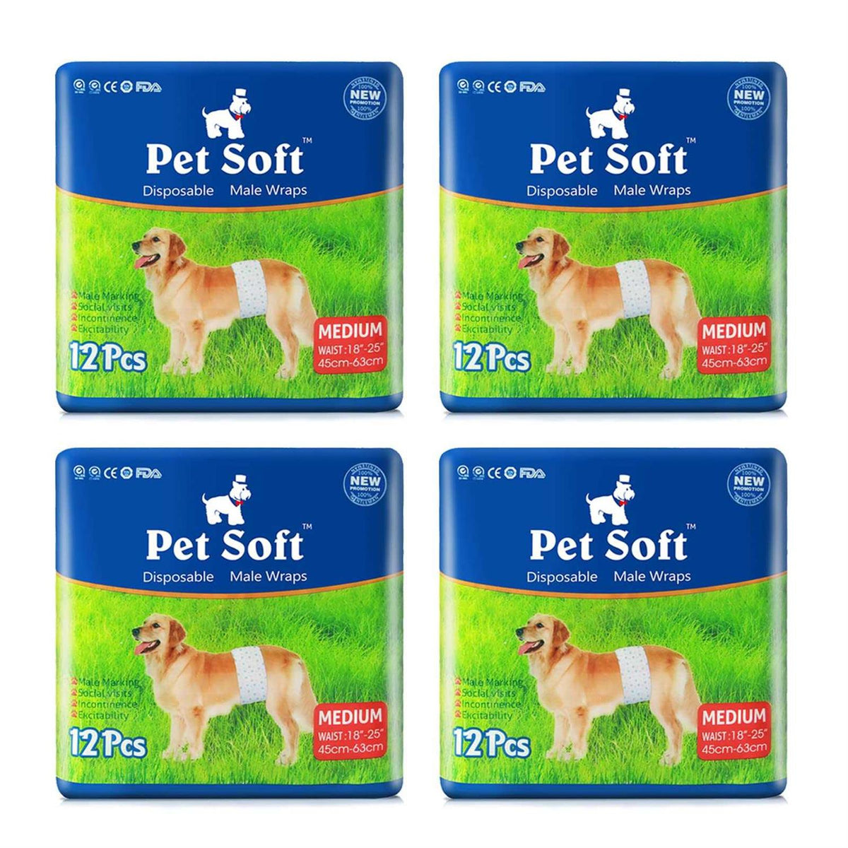 Disposable Male Dog Diaper 12Pcs B5116