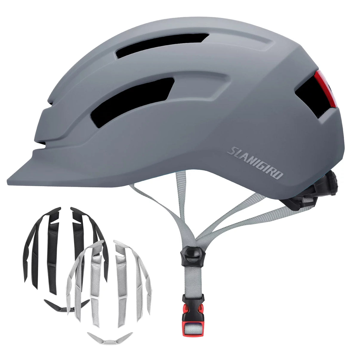 Adult Bike Helmet with Light Gray E184