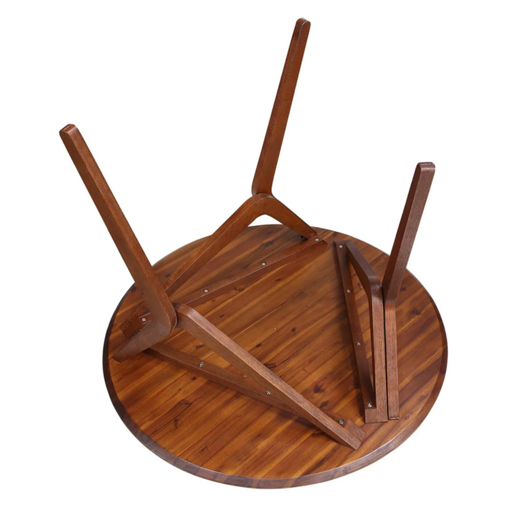 Adjustable Round Wood Dining Coffee Table P19453