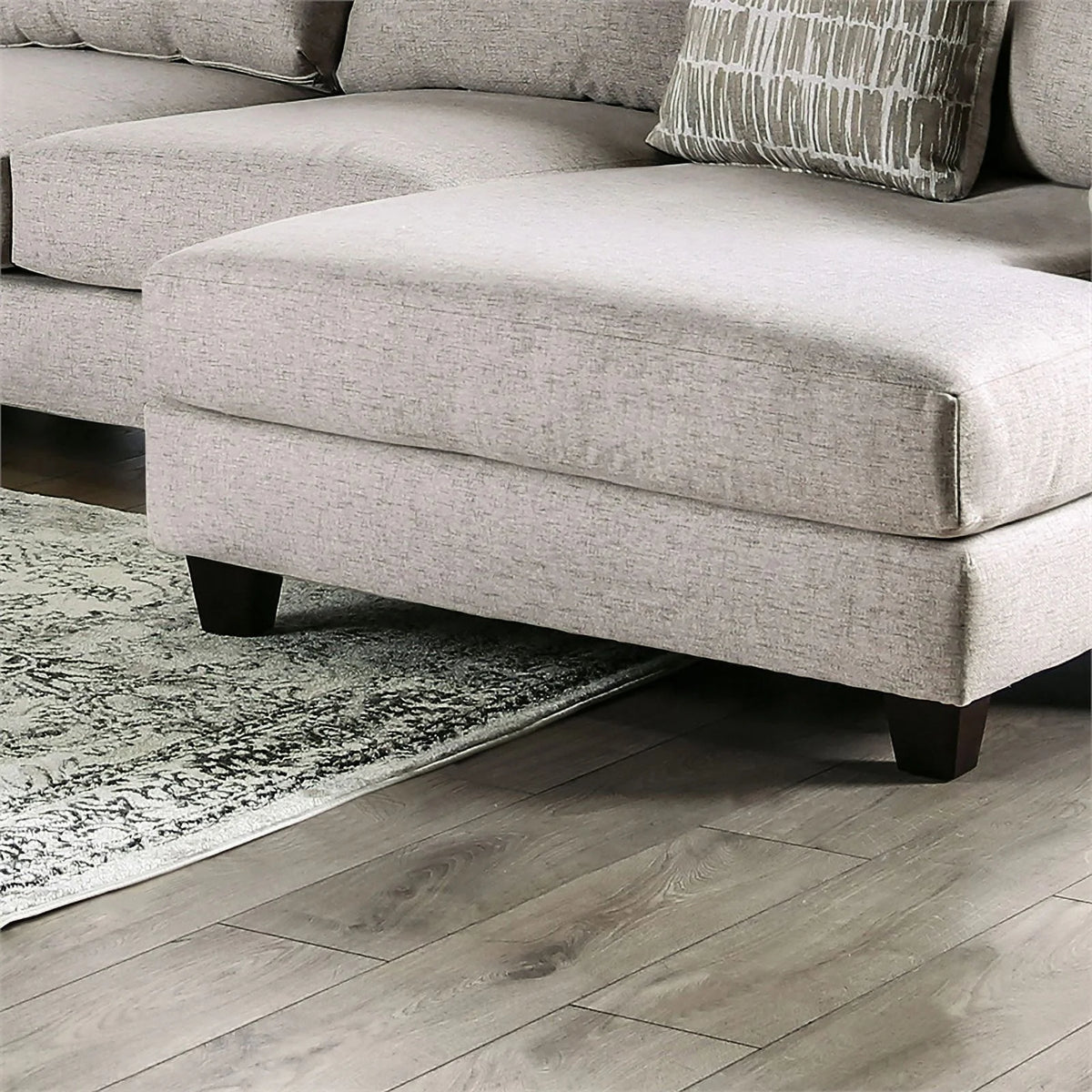 Light Gray Fabric U-Shaped Sectional G555486