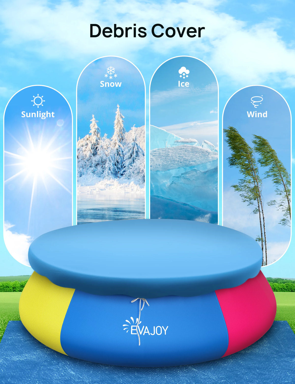 15ft x 35In Inflatable Swimming Pool with Filter Pump H916