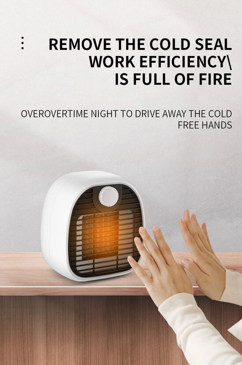 1000W Portable Fan-forced Space Heater S855312