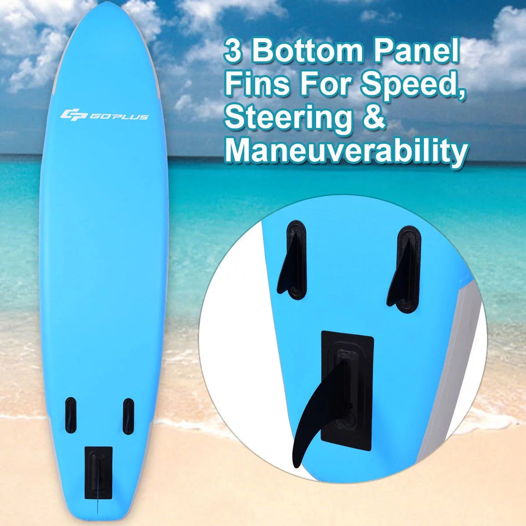 10' Inflatable Stand up Paddle Board with Bag Paddle Fin I350