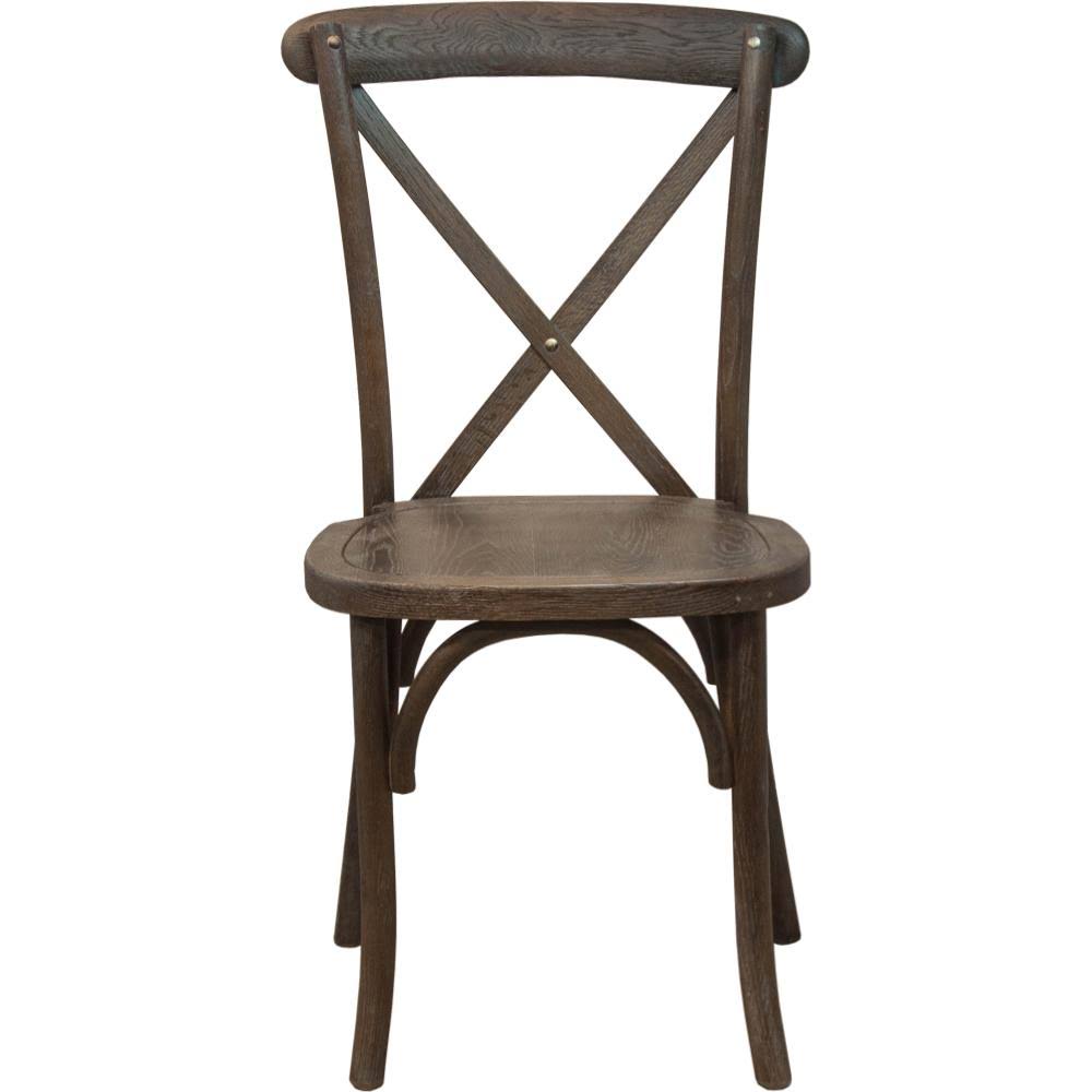 Dark Driftwood X-Back Chair I4158