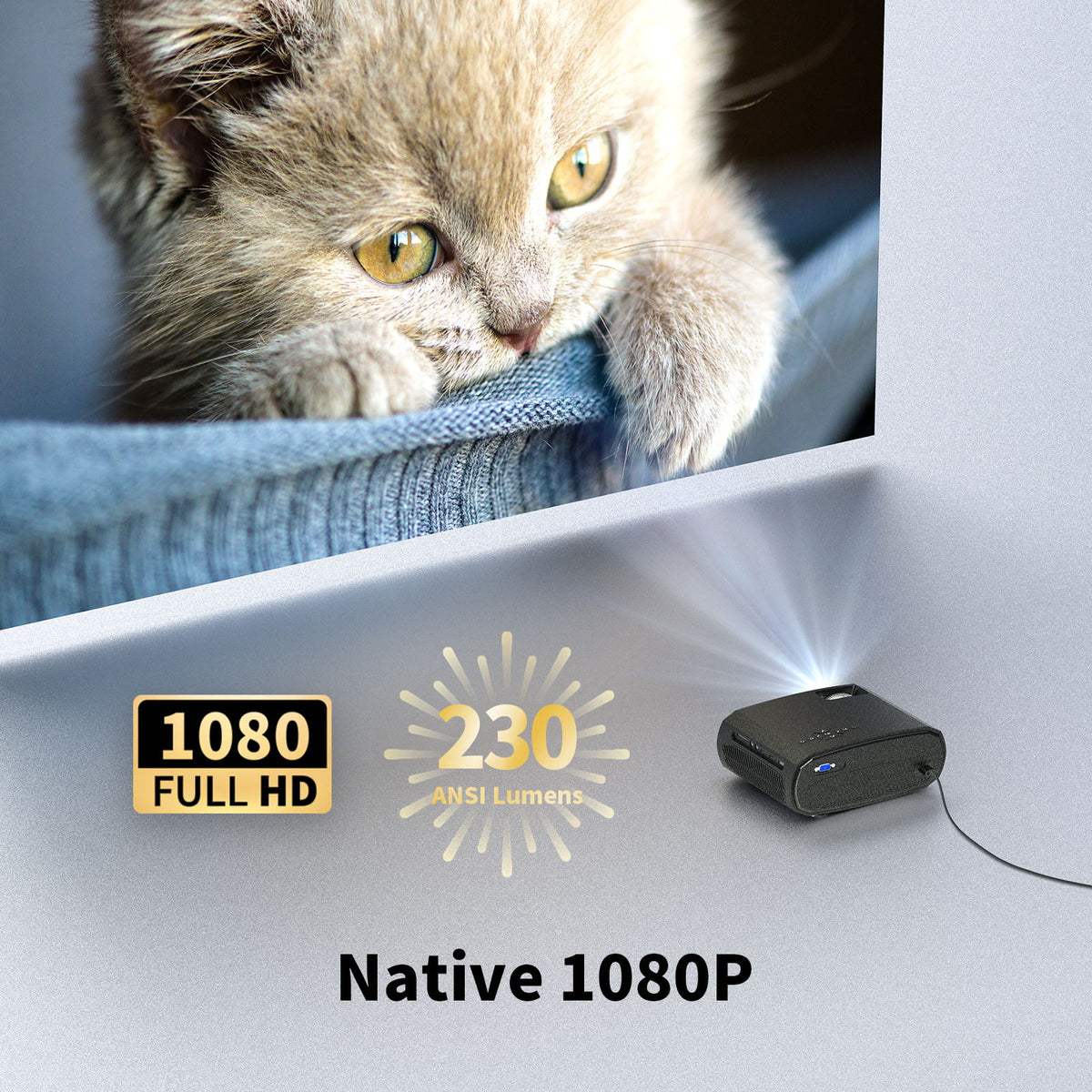 15000 Lumens 1080P Portable Outdoor Projector M96085