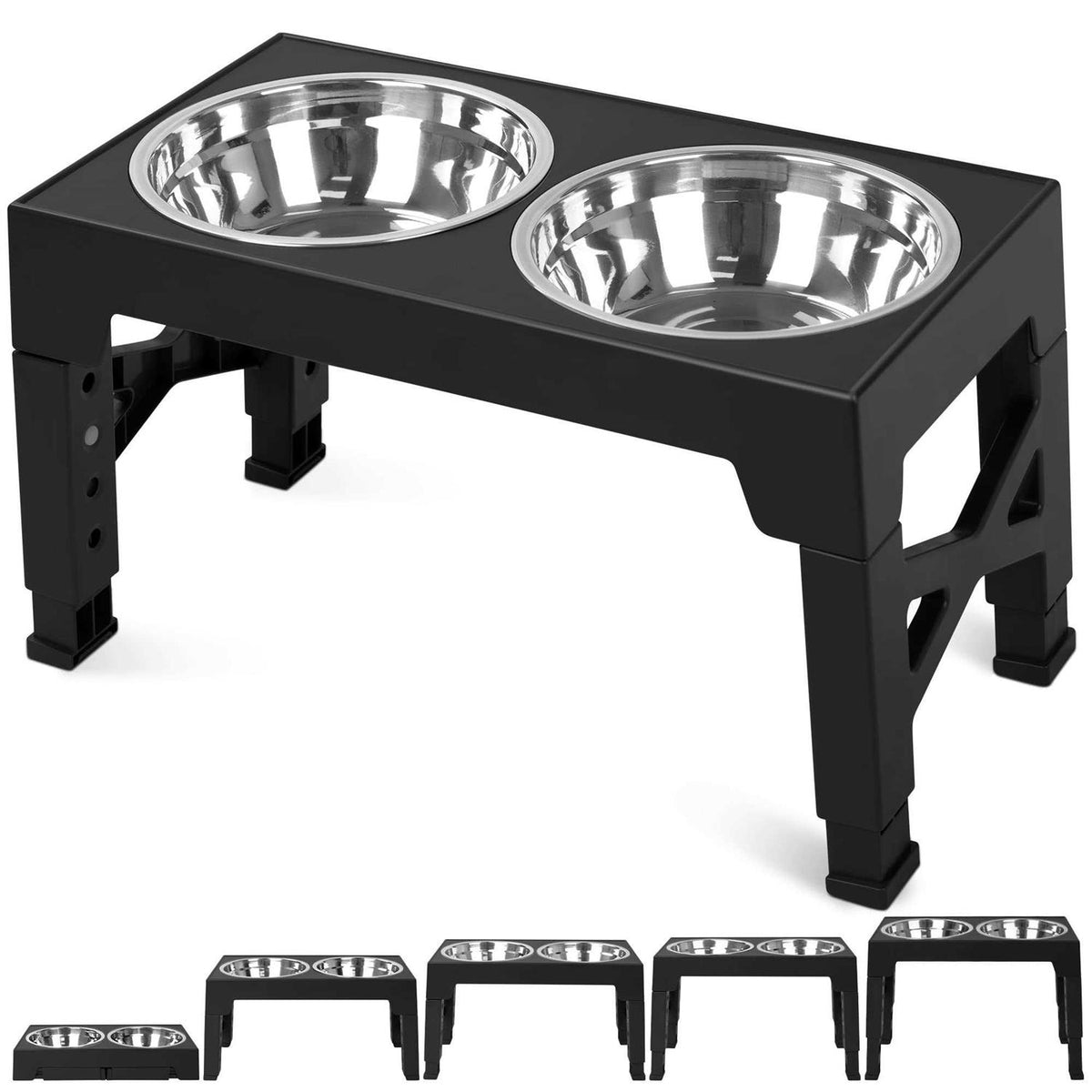 Elevated Dog Bowls with 2 Stainless Steel Bowls F533027