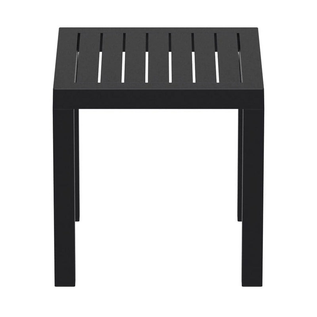 Black 2 Piece Resin Patio Side Table Set T19053