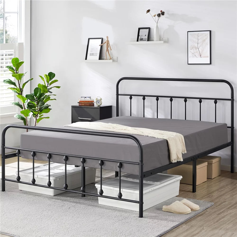 Queen Bed with High Headboard J54321