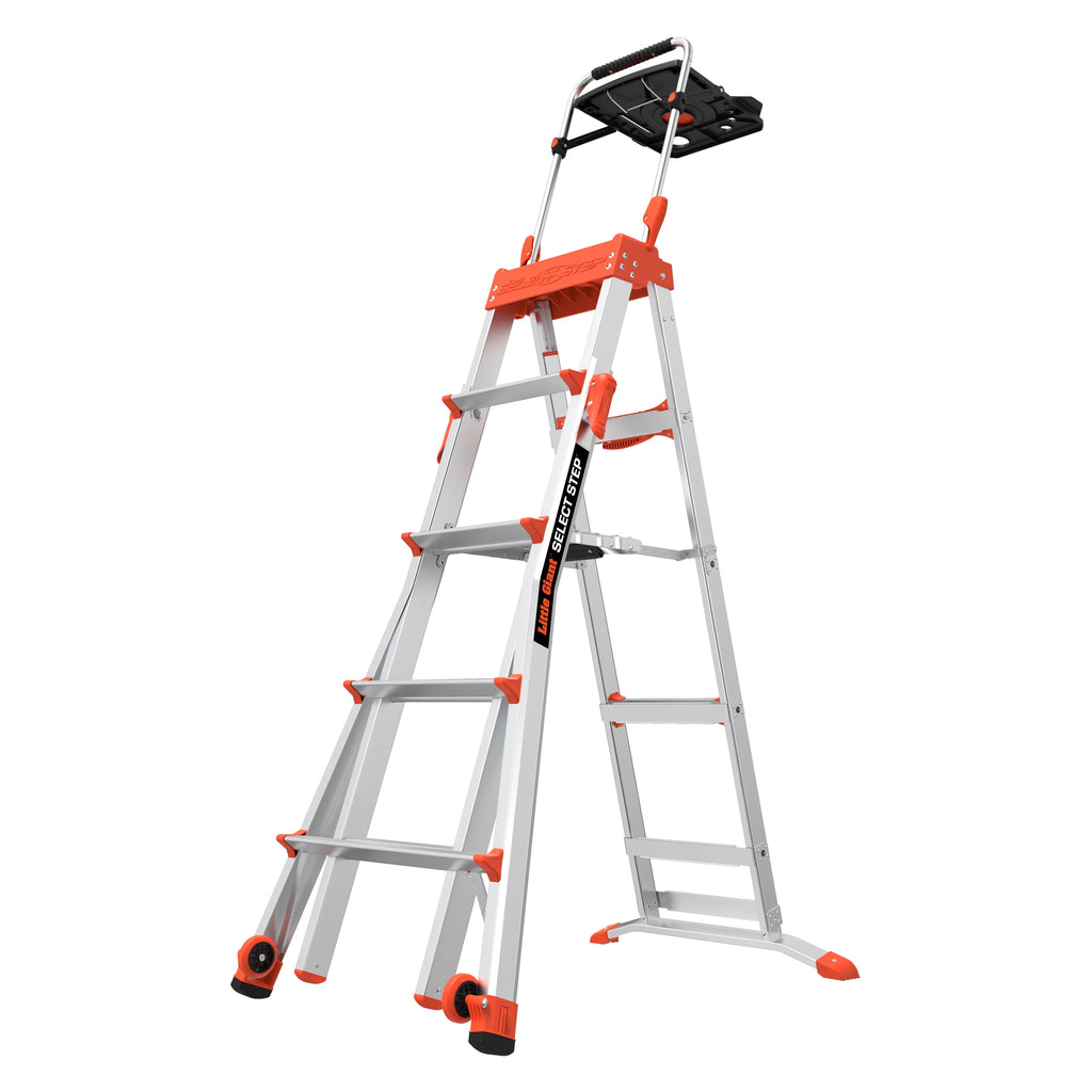 Aluminum Adjustable Stepladder Y229