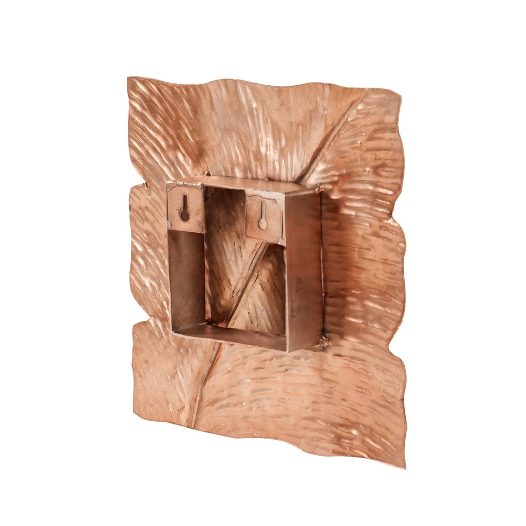 Square Leaf Wall Decor with Antique Silver B257112