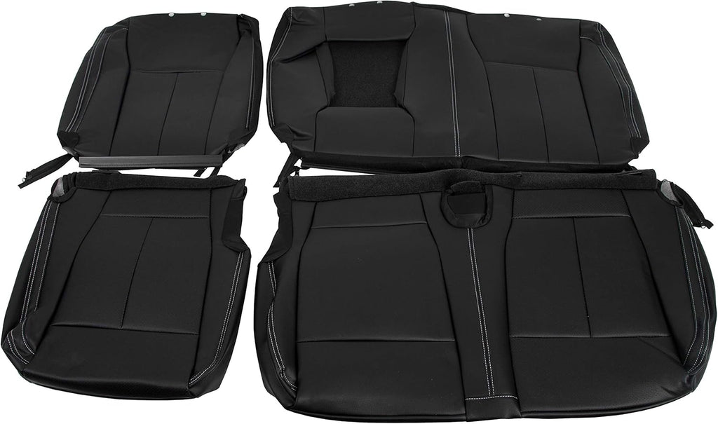 Black Synthetic Leather Seat Covers for Ford F150 Super Crew Y722
