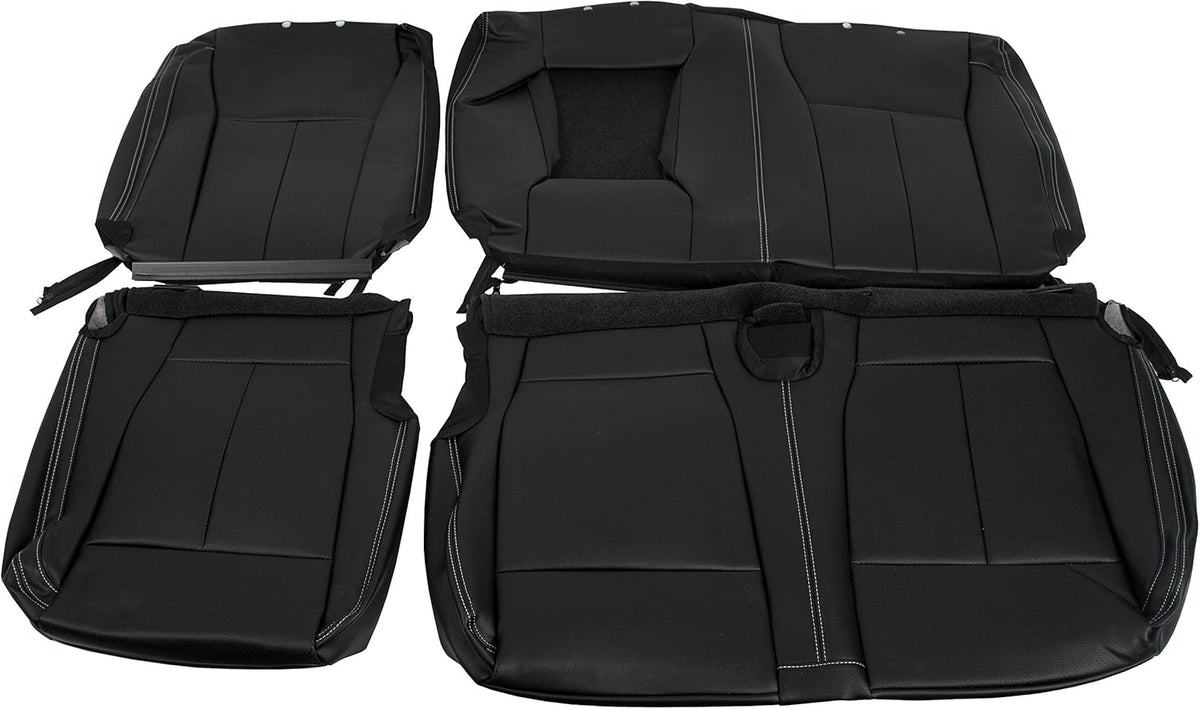 Black Synthetic Leather Seat Covers for Ford F150 Super Crew Y722
