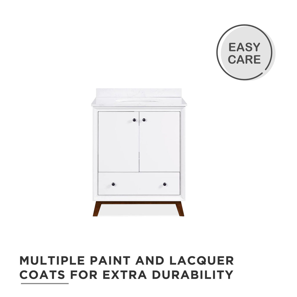 30 Inch White Bathroom Vanity with Sink J3752