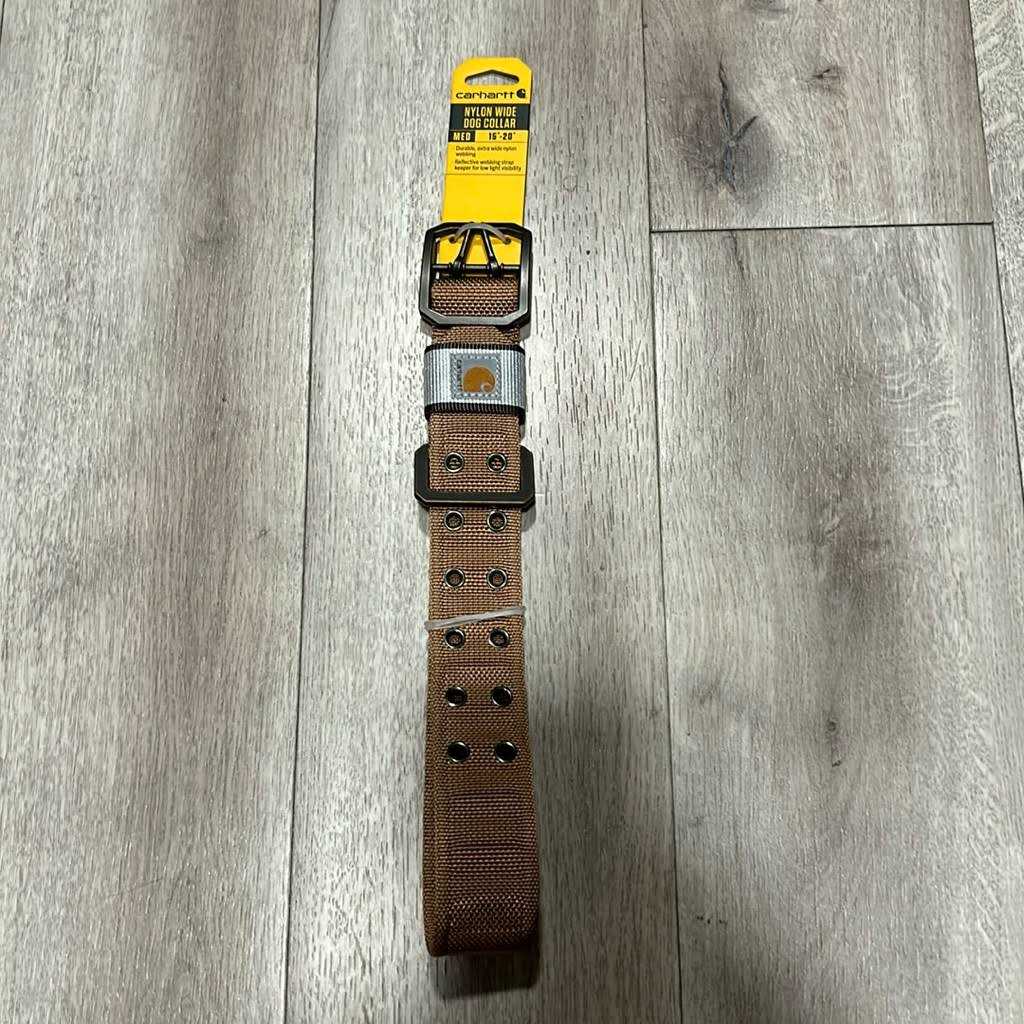 Brown Nylon Wide Dog Collar W92793