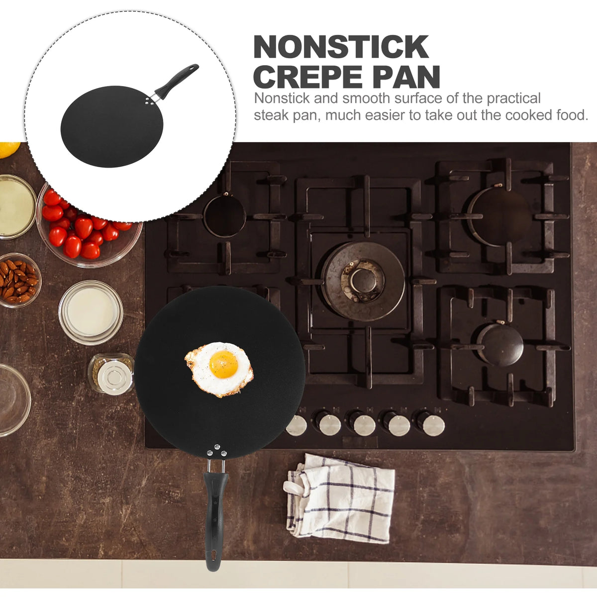 Nonstick Flat Skillet Crepe Maker Y79948