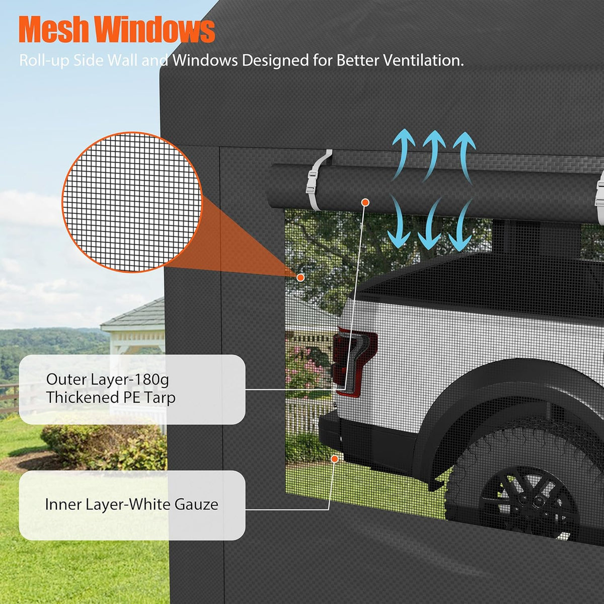 10x18.5 ft Heavy Duty Car Canopy with Roll-up Windows R773384