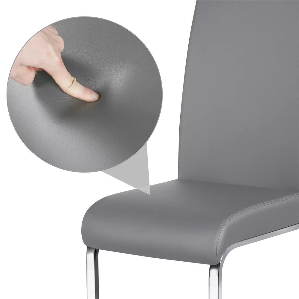 2pcs PU Leather Highback Dining Chair T634