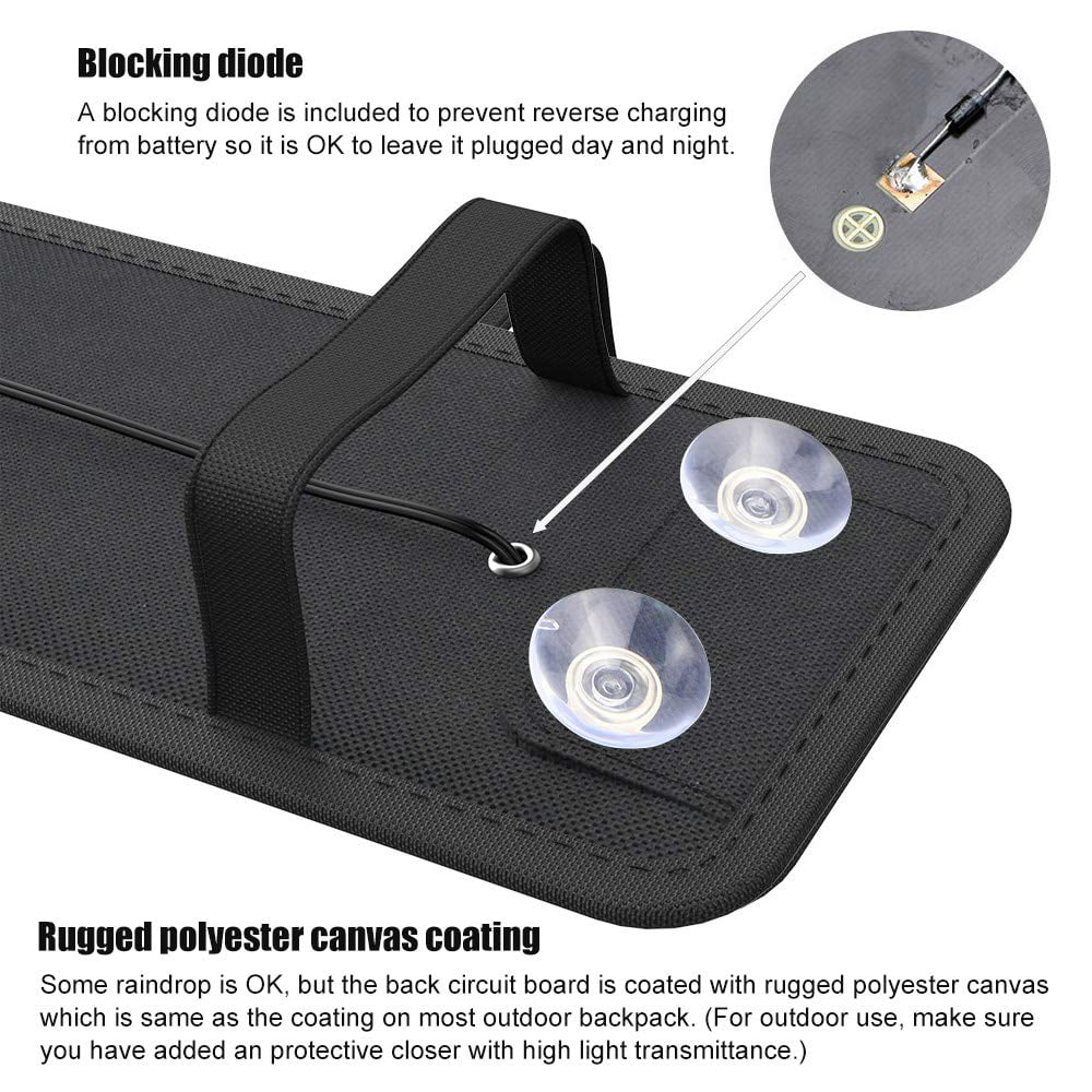 5W 12V 18V Solar Battery Maintainer Portable Solar Panel Kit V6198