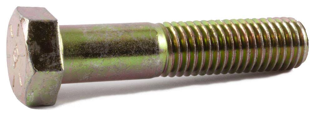 3/4-10 x 7 1/2 Grade 8 Hex Cap Screw Yellow Zinc Plated V5367