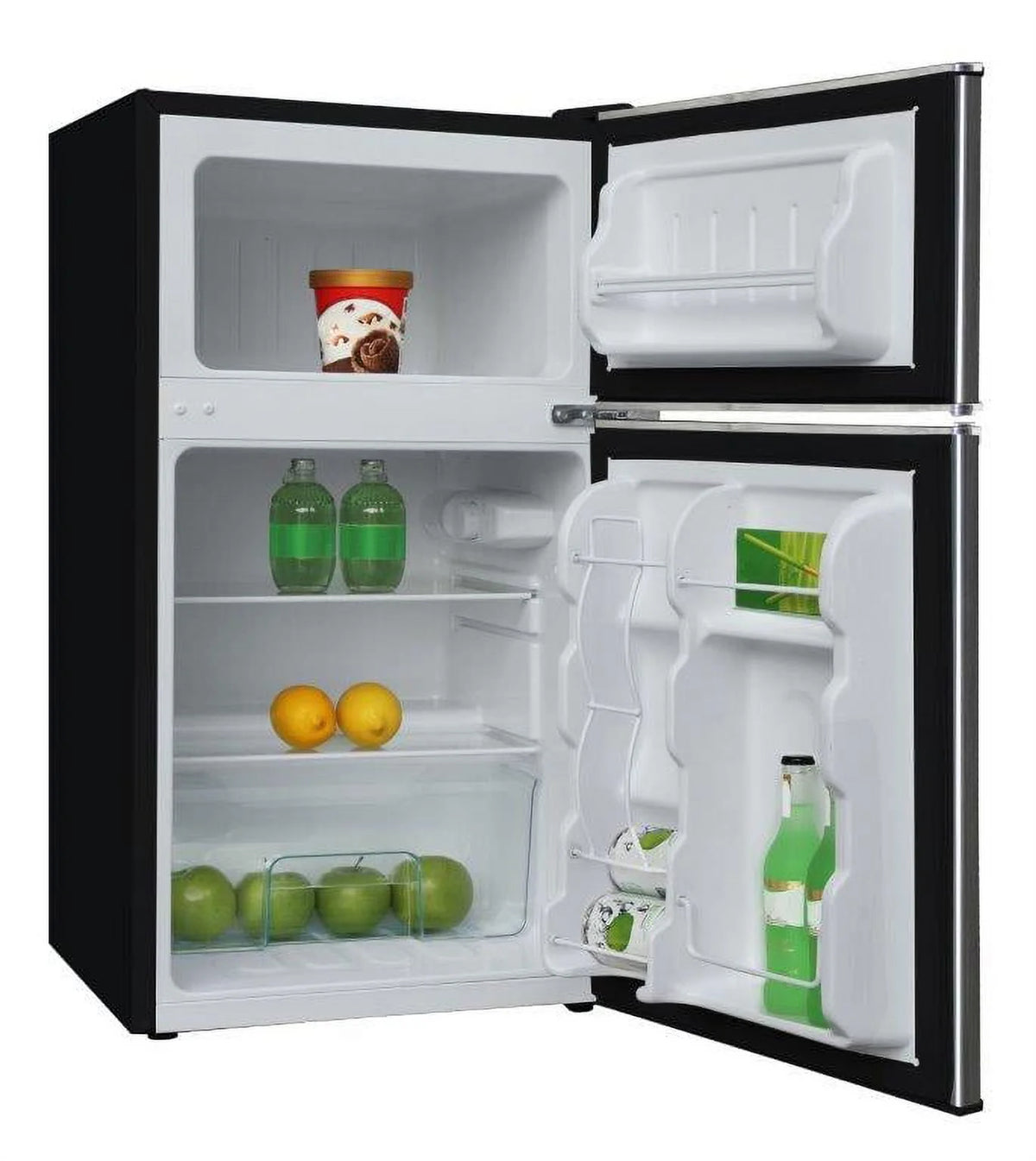 2 Door Compact Refrigerator with Chrome Trim P95285