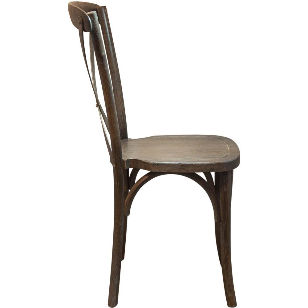 Dark Driftwood X-Back Chair I4158