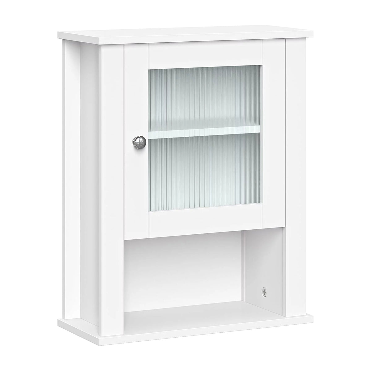 White Single Door Wood Wall Cabinet A343601