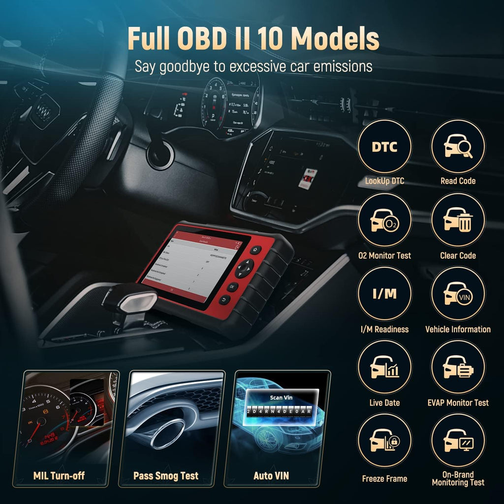 OBD2 Scanner Car Code Reader Scan Tool with 26 Reset W687715