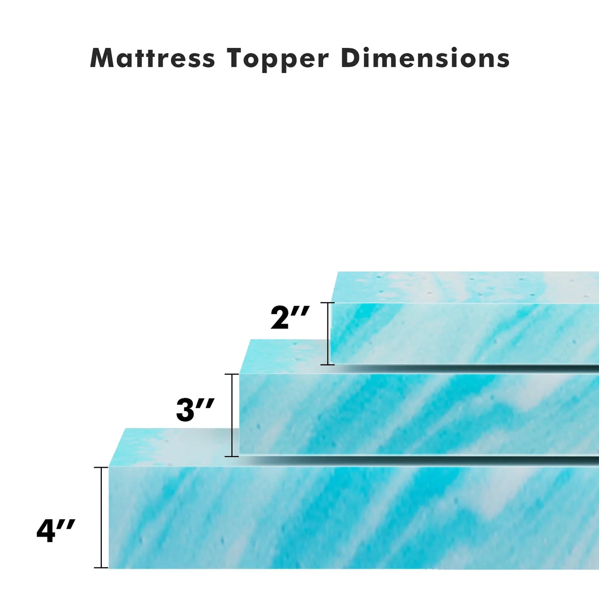 3 Inch Memory Foam Mattress Topper J604119