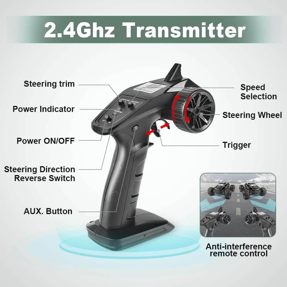 1:16 Remote Control Car with 2.4GHz Radio Controller L209697