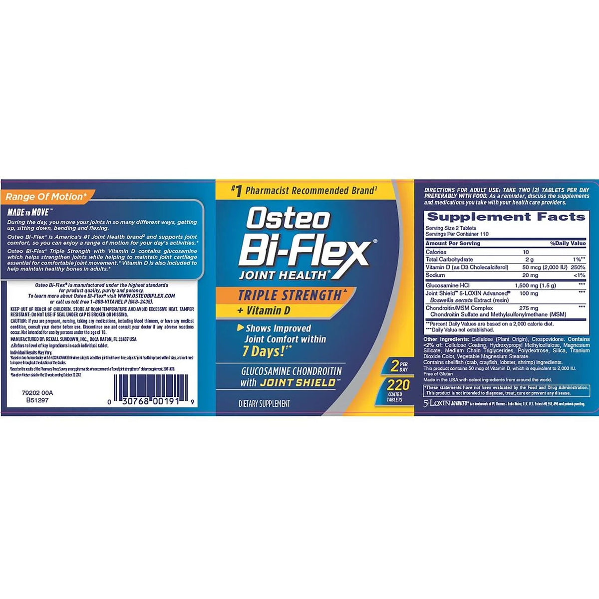 Triple Strength with Vitamin D (220 ct.) Y7654