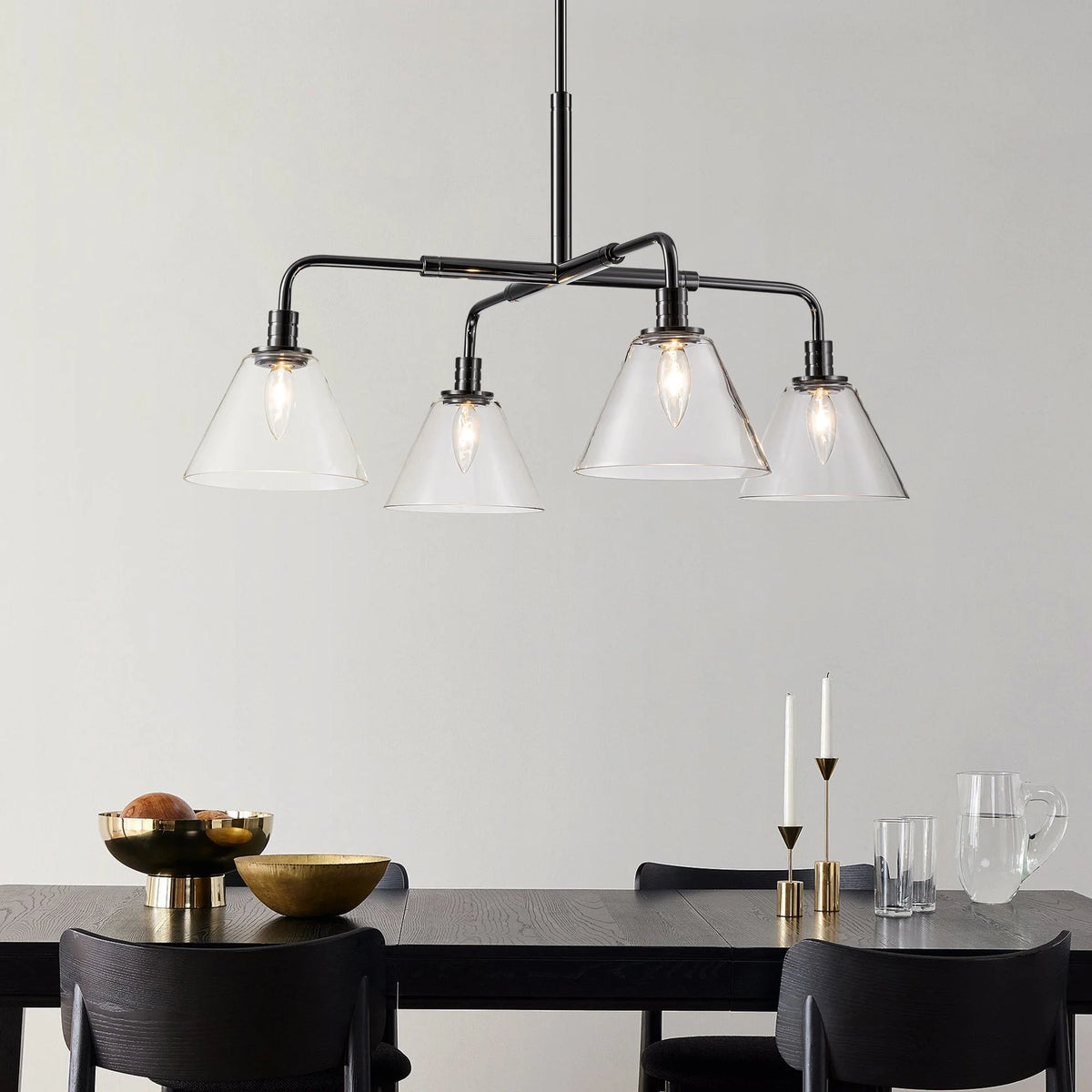 4-Light Dimmable Industrial Chandelier M742627