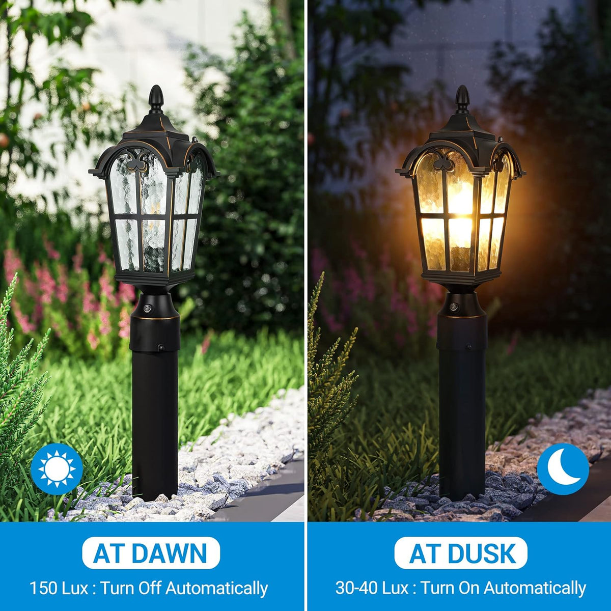 2 Pack E12 Candelabra Light Socket with Photocell Sensor G9929