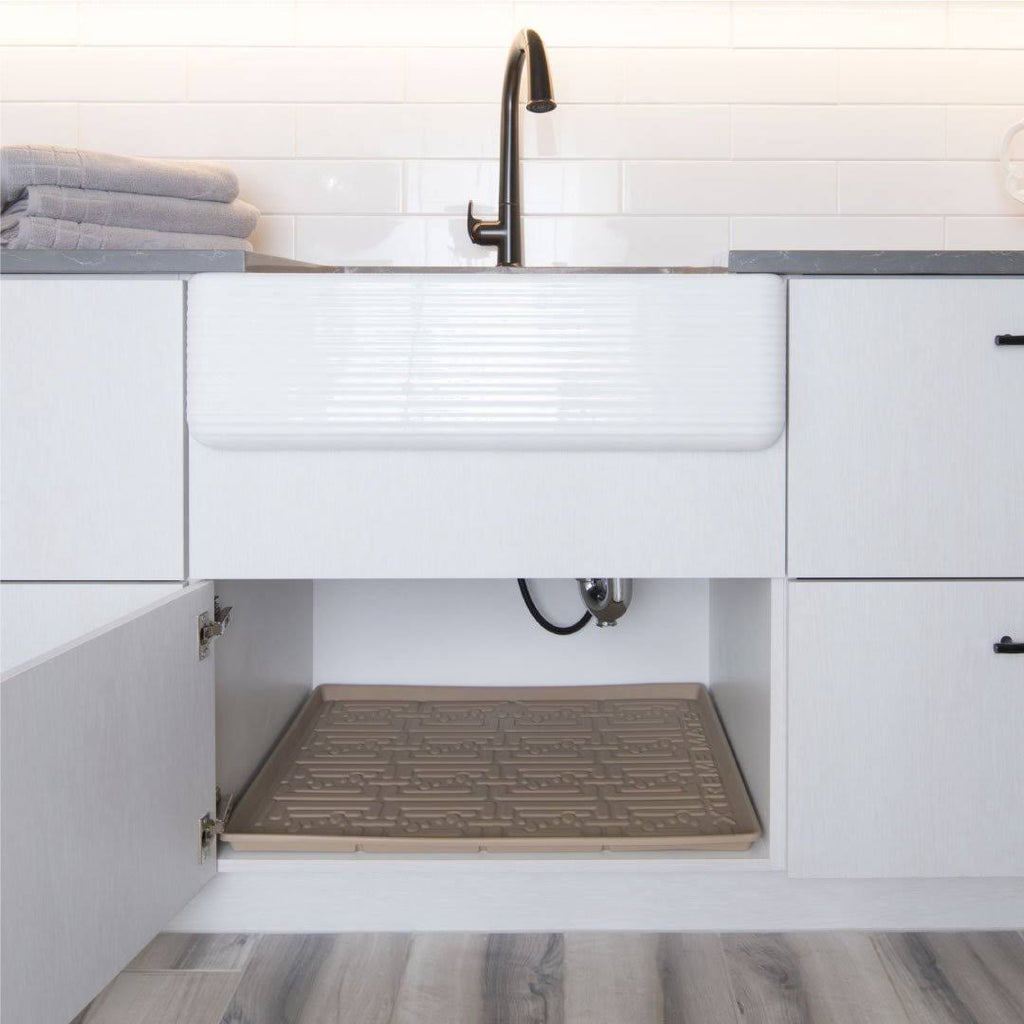 Beige 37 x 22 inch Under Sink Kitchen Cabinet Mat J8542