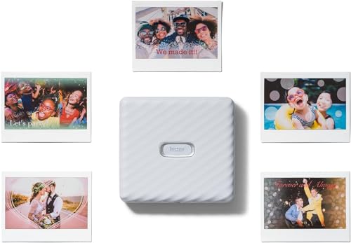 Instant Mini Link 2 Smartphone Printer + Instant Mini Film (40 Sheets) - Carrying Case and Microfiber Cleaning Cloth, Instant Mini Link Printer Bundle (Ash White) G365