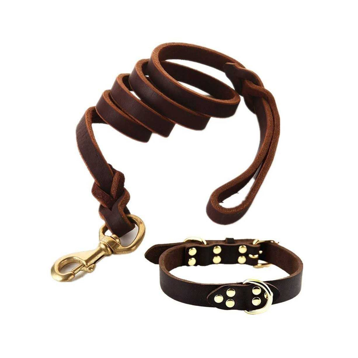Leather Dog Leash 6 Foot Braided Heavy Duty Training Leash G949