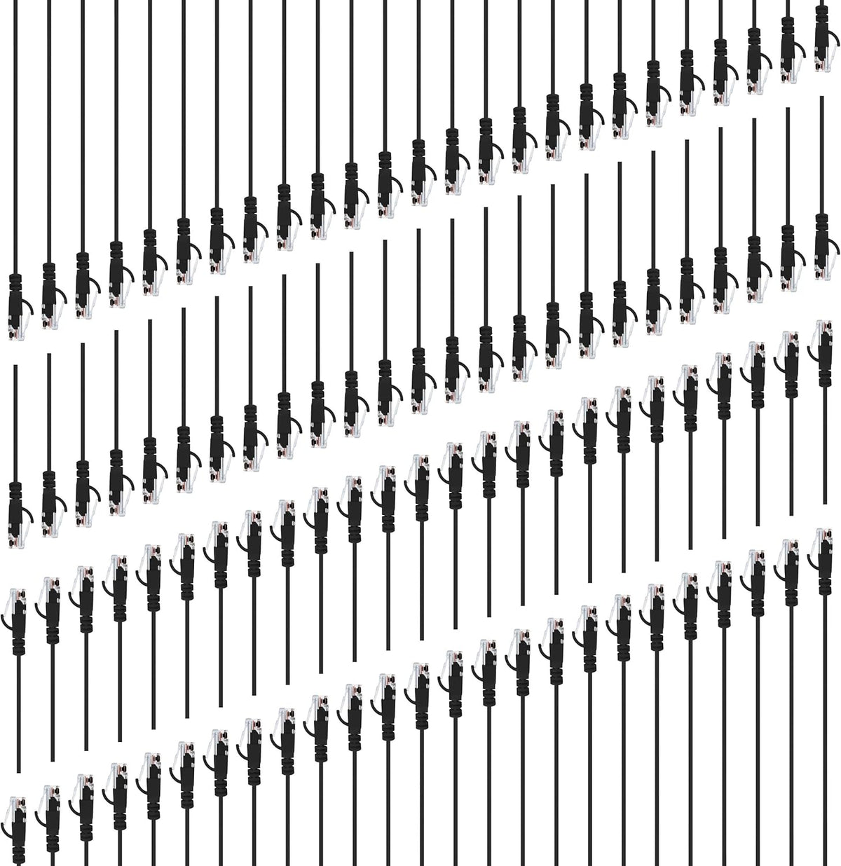 Cat6 Ethernet Cable 20 ft 20-Pack Flat Black L297